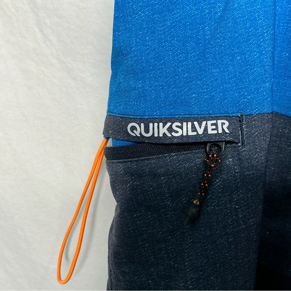 Quiksilver Boardshorts Men’s 40 Logo Colorblock Blue Stripe Swim Summer Beach - Picture 4 of 13
